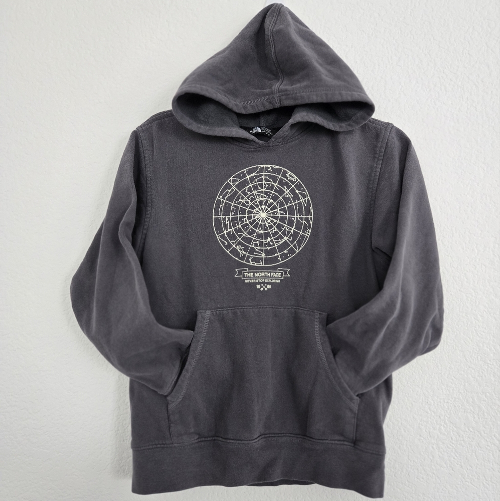 THE NORTH FACE Youth's Gray Hoodie | Youth Medium 10/12 PTP 19.5"